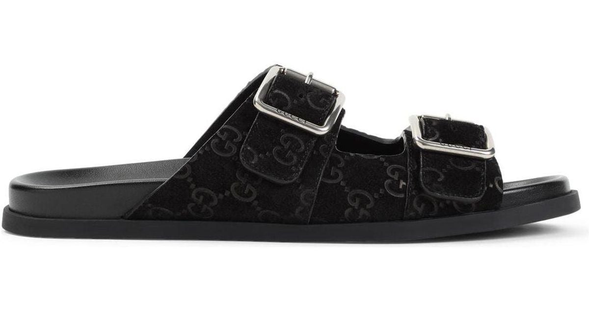 サンダル GUCCI RHEIN OPEN SANDALS Gucci Rhein Open Sandals in Black for Men | Lyst UK