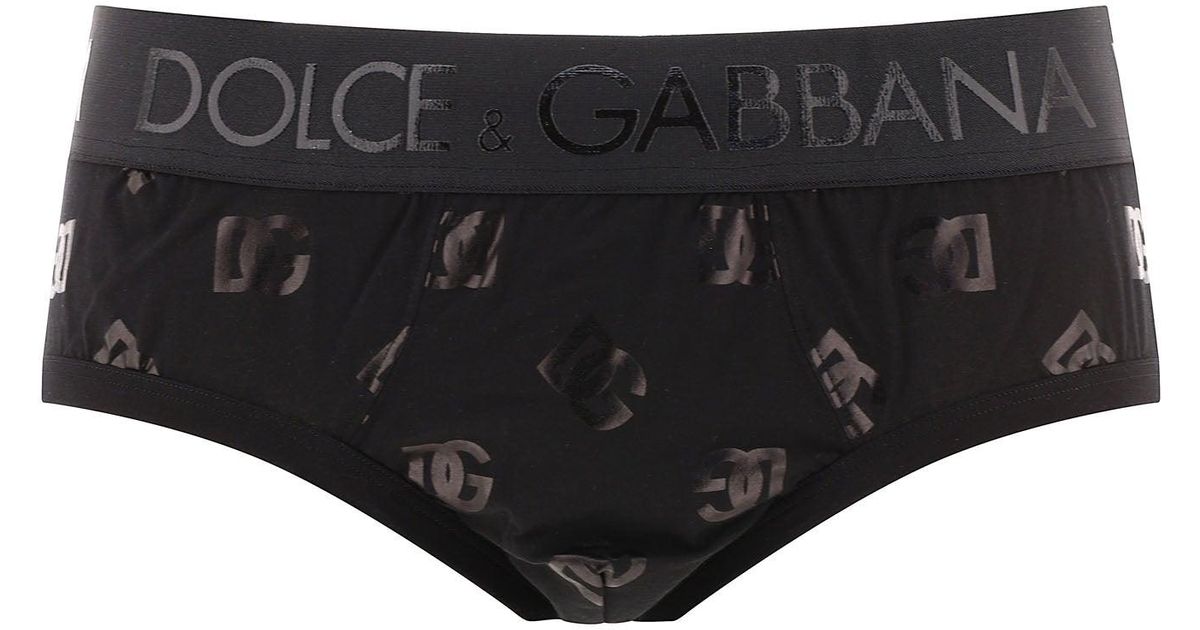 Dolce & Gabbana Two Way Stretch Jersey Brando Briefs With Dg Logo in ...