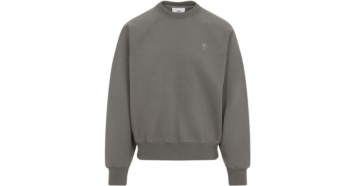 スウェット・トレーナー AMI BOXY ADC SWEATSHIRT Ami Paris Boxy Adc Sweatshirt in Gray for Men | Lyst