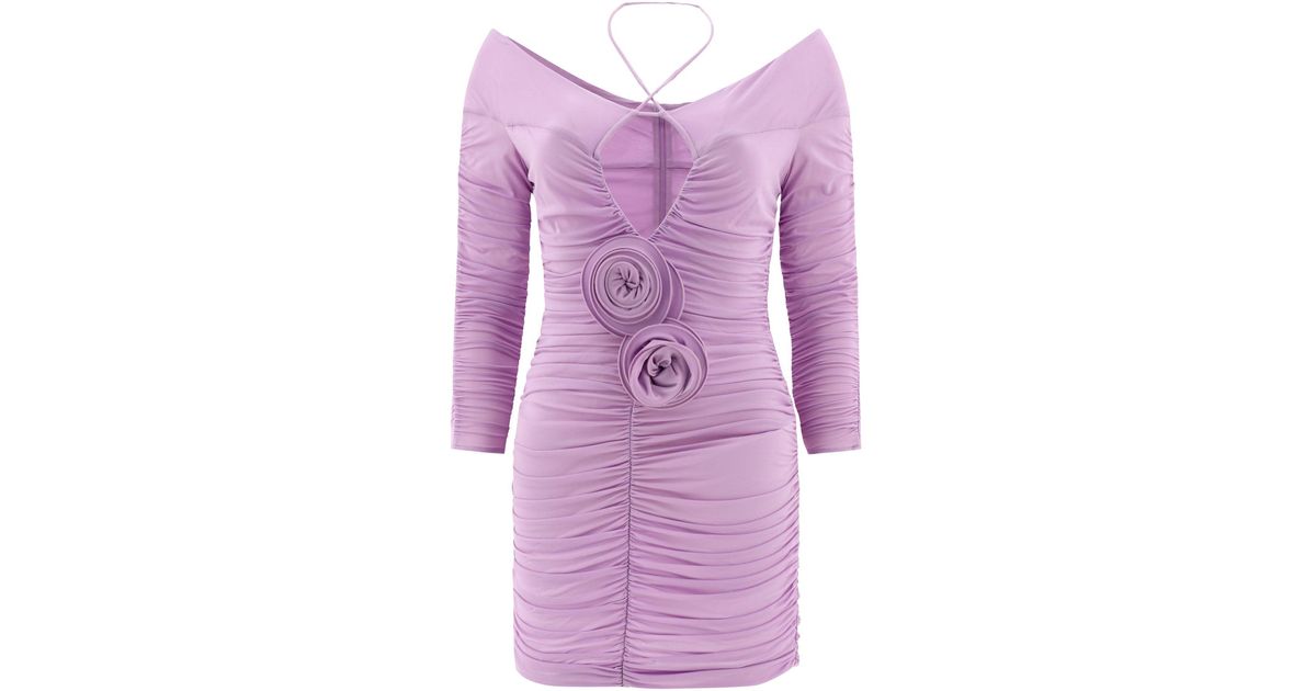 Magda Butrym Off Shoulders Dress in Purple | Lyst