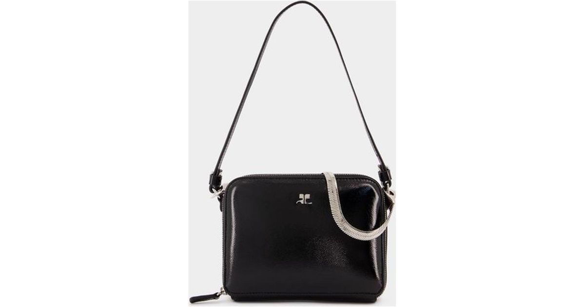 ショルダーバッグ・ポシェット Courreges Cloud Chained Handbag In Black Leather Courrèges Cloud Chained Bag | italist