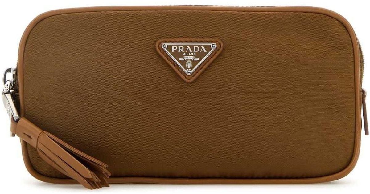 ポーチ PRADA Biscuit Re-Nylon Belt Bag Prada Biscuit Re-Nylon Belt Bag in Brown | Lyst