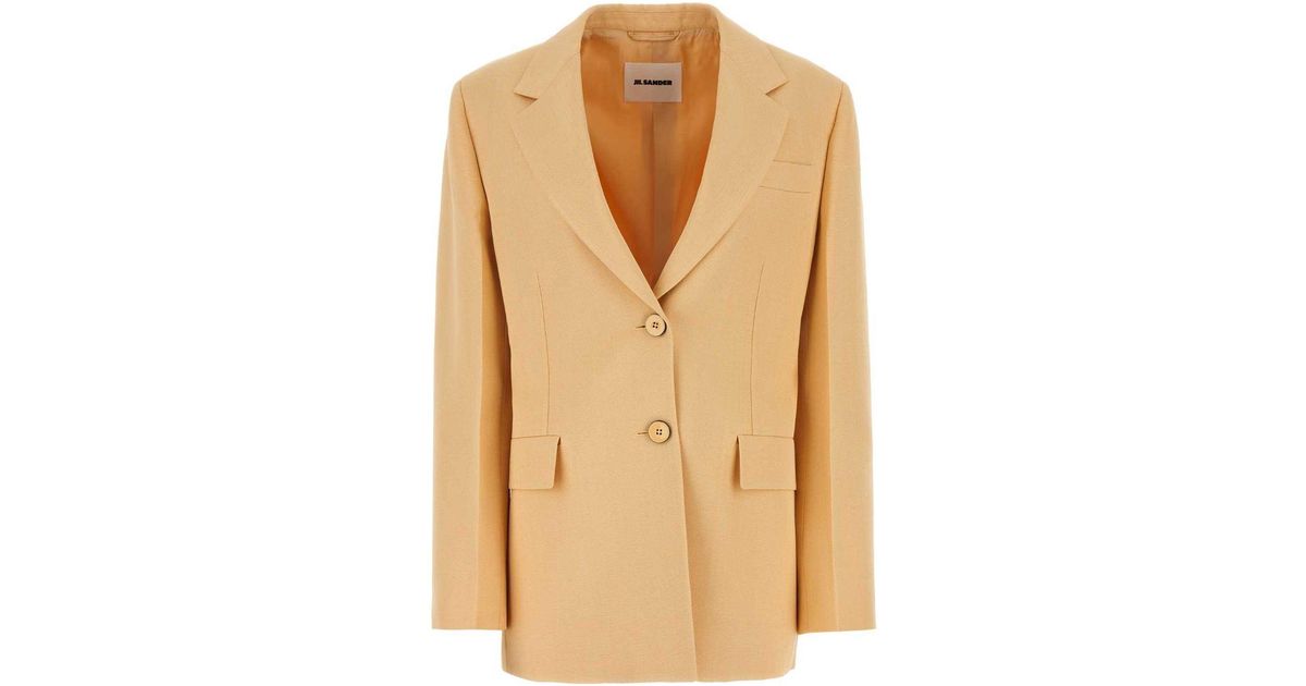 ジャケット Jil Sander Peach viscose blend oversize blazer Jil Sander Jil Sander Woman Peach Viscose Blend Oversize