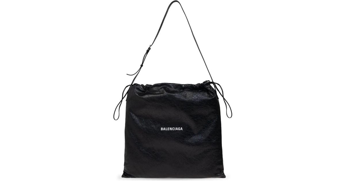 Balenciaga Shopper Dustbag Crossbody Pouch in Black for Men