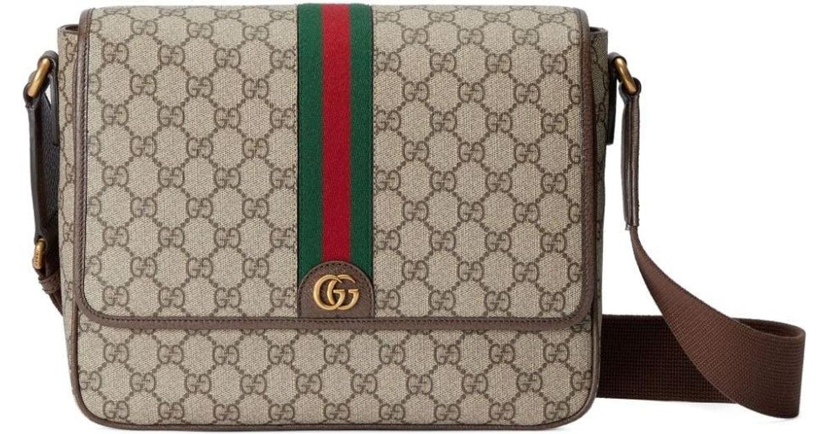 Gucci Medium Ophidia GG Supreme Messenger Bag in Black for Men Lyst