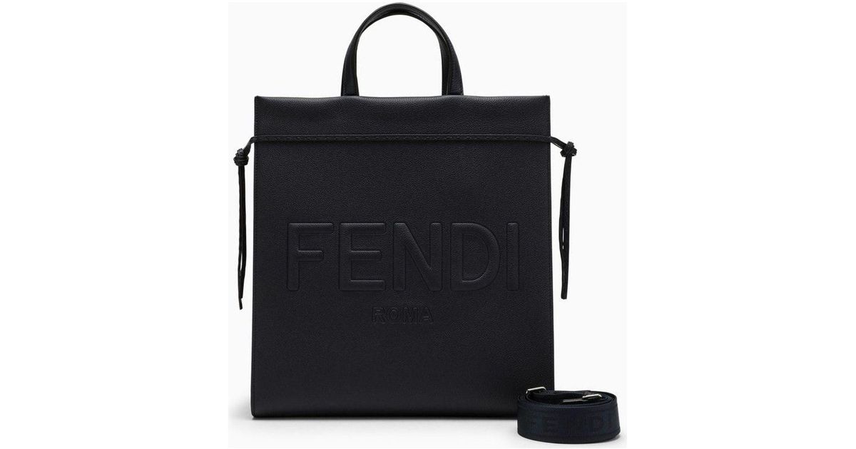 トートバッグ Fendi Midnight Blue Medium Go To Shopper Shopping Bag Fendi Midnight Medium Go To Shopper Shopping Bag in Black | Lyst