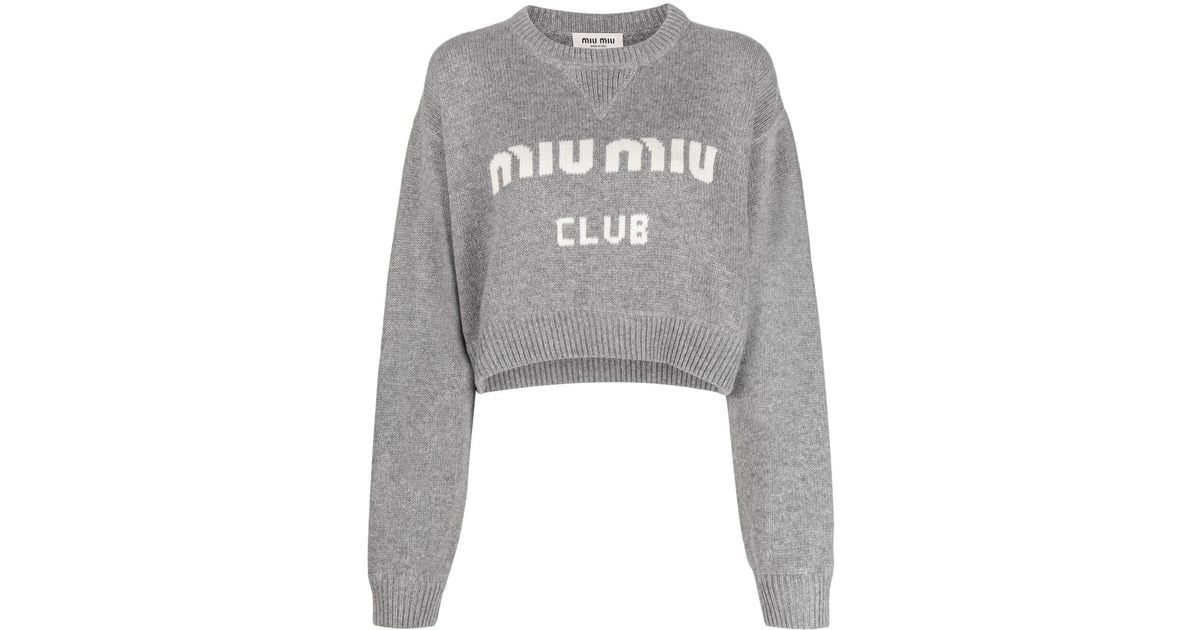 miu miu ニット Miu Miu Cropped Cable-Knit Distressed Sweater - Bergdorf Goodman