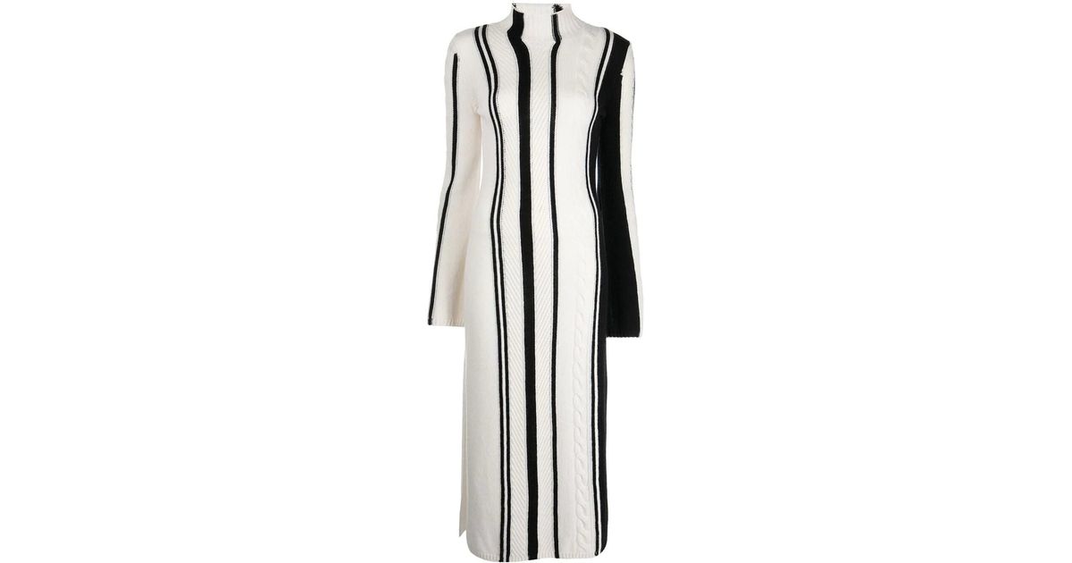 Loulou Studio Wool Cable-knit Midi Dress in White