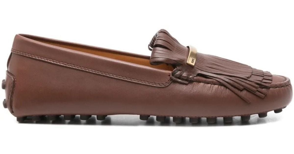 Loafers Mocassini Tod's Con Frange Tod's Double T Moccasin In