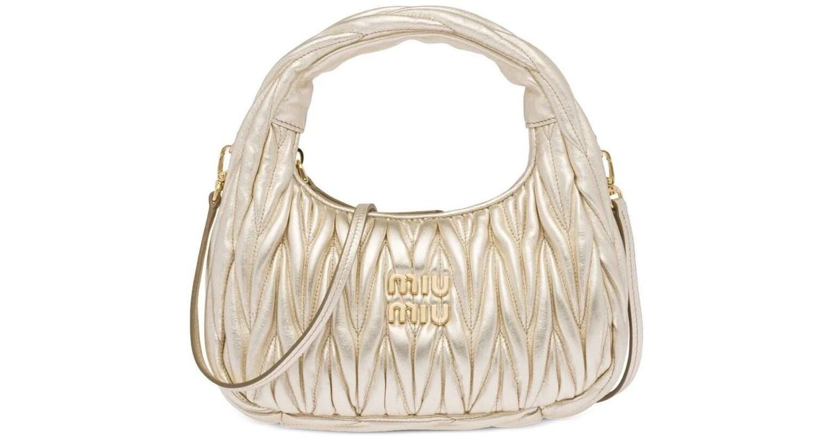 Miu miu gold bag deals
