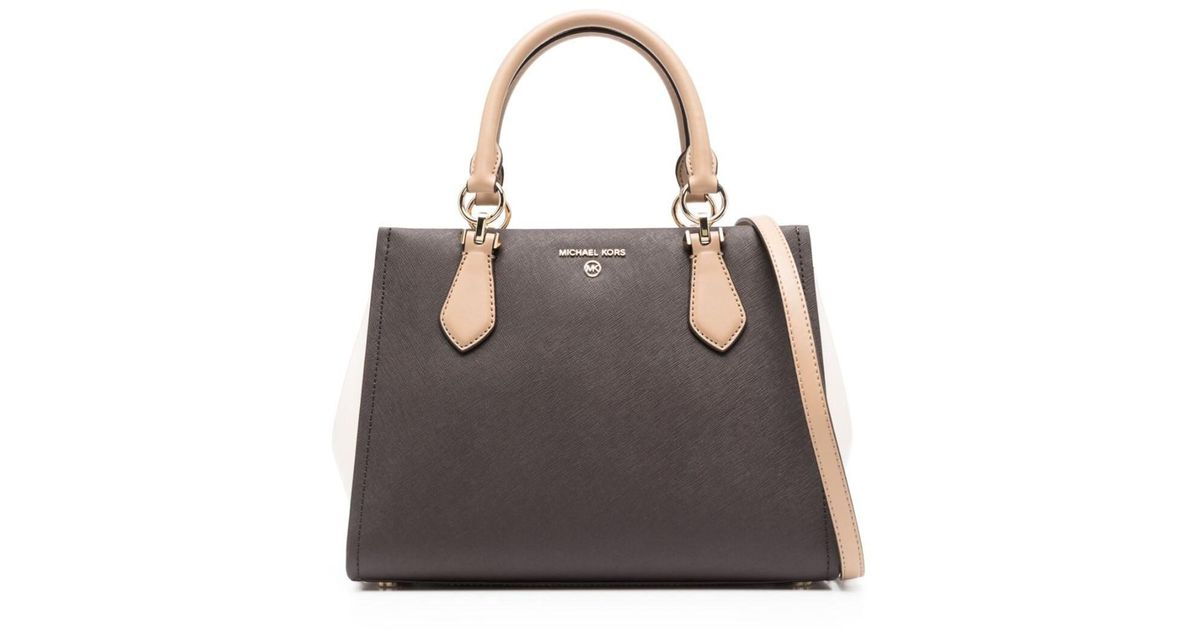 Michael Kors Marilyn Md Satchell in Brown | Lyst