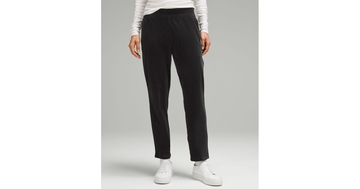 lululemon athletica Scuba Mid-rise Straight-leg Pants 7/8 Length Velvet  Cord in Black