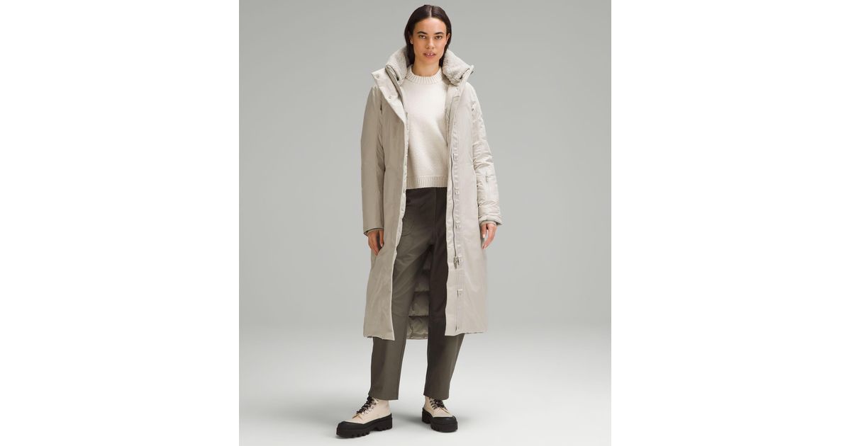 lululemon Snow Warrior Long Parka in Gray | Lyst