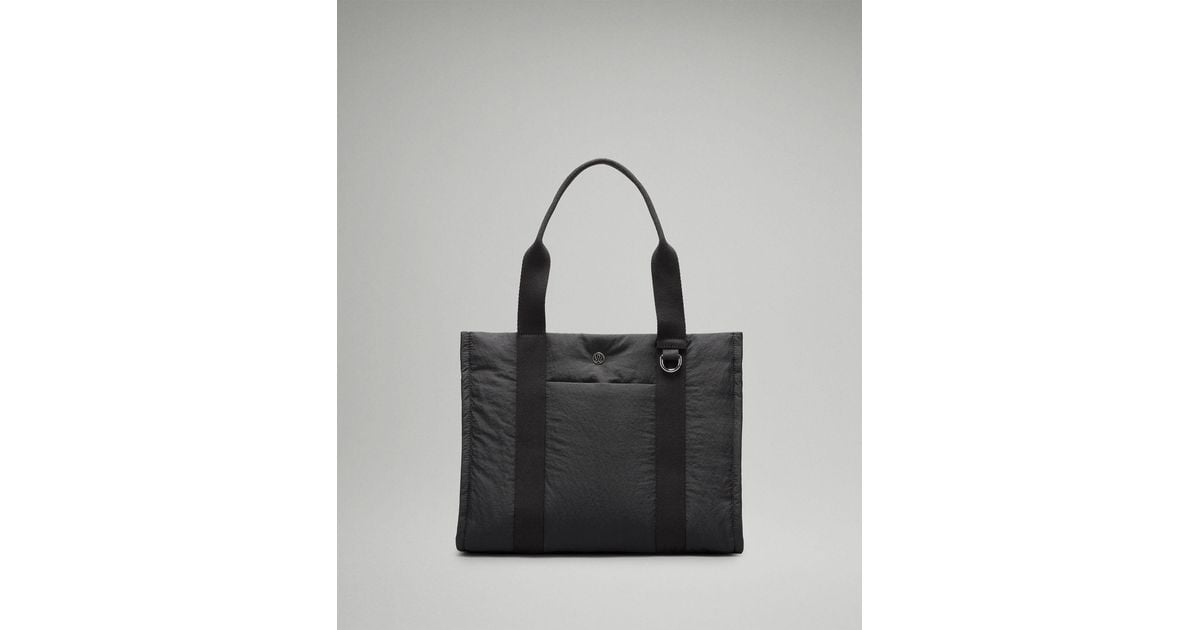 ★LOTSYOU★LUMPY BUMPY TOTEBAG BLACK Medium black nylon Chihuahua shopper bag