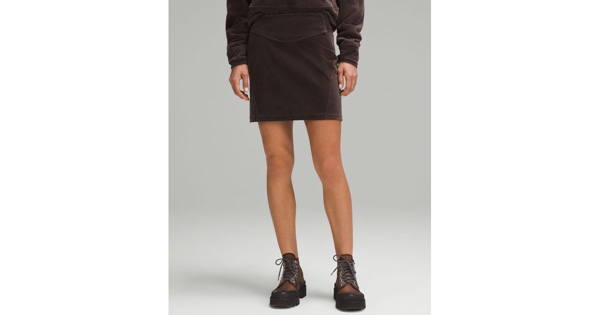 Scuba Mid-Rise Mini Skirt *Velvet Cord, Women's Skirts