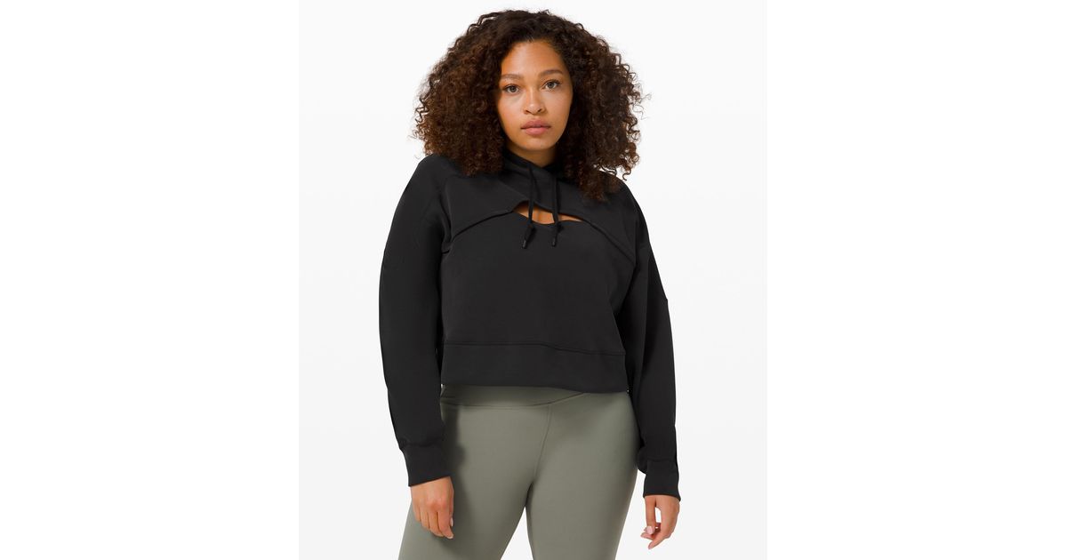lululemon get centred crop moletom com capuz