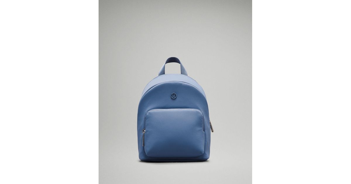NWT Lululemon knit nylon mini backpack OASIS BLUE Knit Nylon Mini Barrel Duffel - Oasis Blue : r/lululemon main image 2