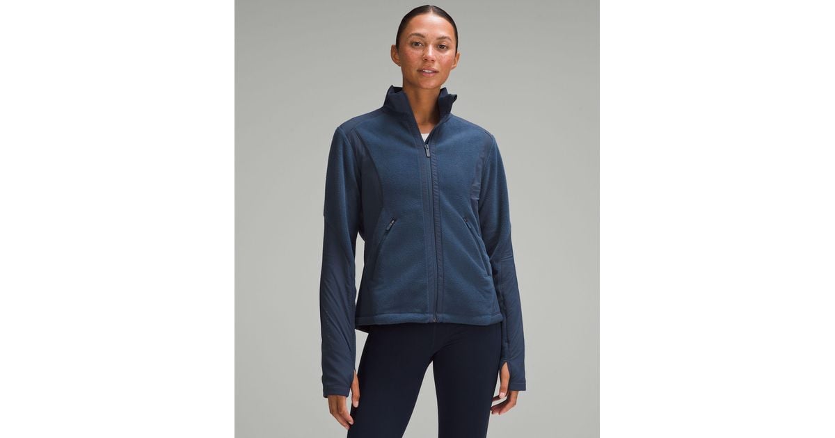 lululemon athletica Fleece-lined Running Jacket in Blue