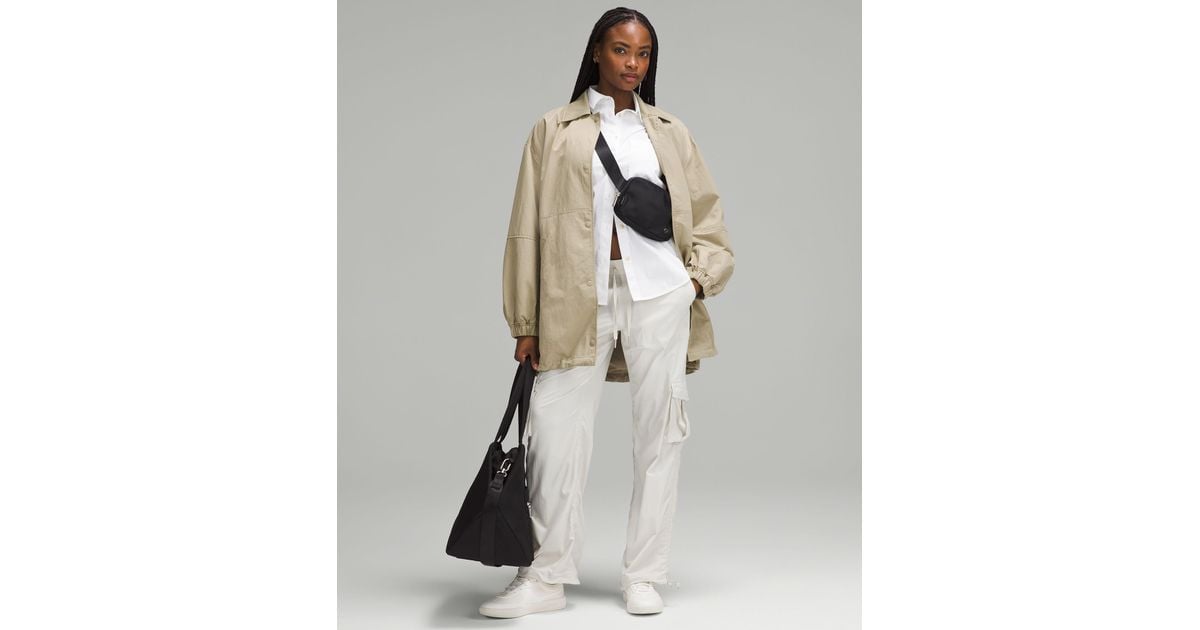 lululemon Lightweight Oversized Coaches Jacket Color Khaki Size L in White Lyst