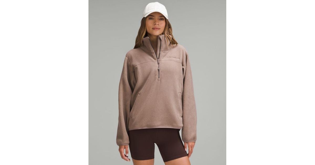 lululemon Half-Zip Fleece Pullover in Brown Lyst UK