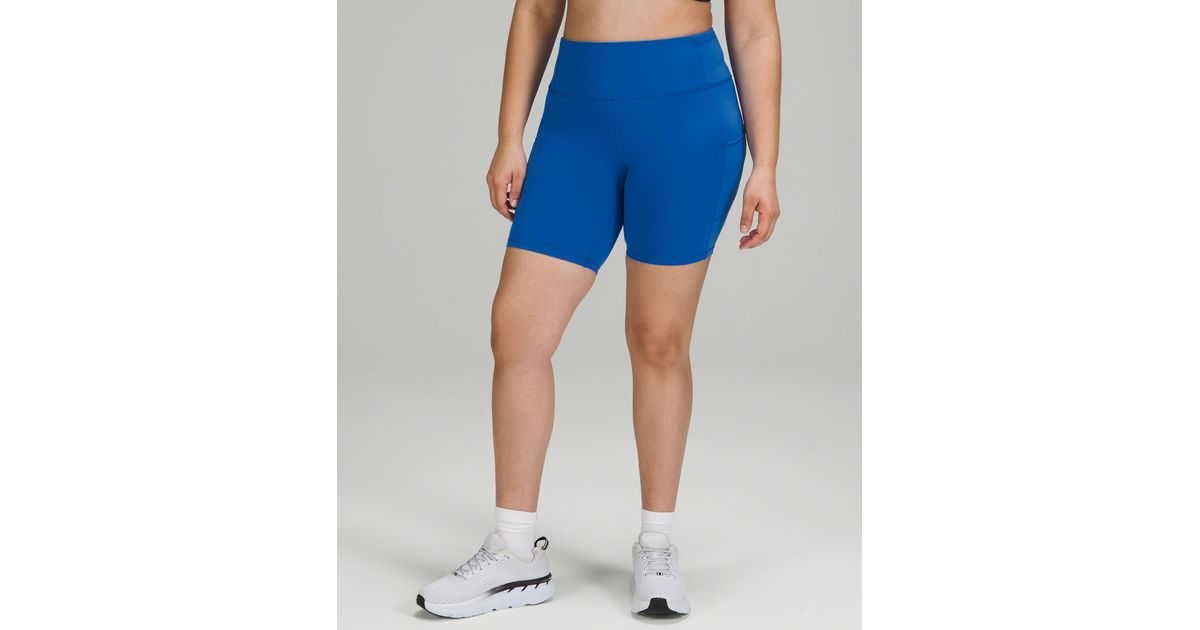 lululemon athletica Fast And Free High-rise Shorts 8 in Blue