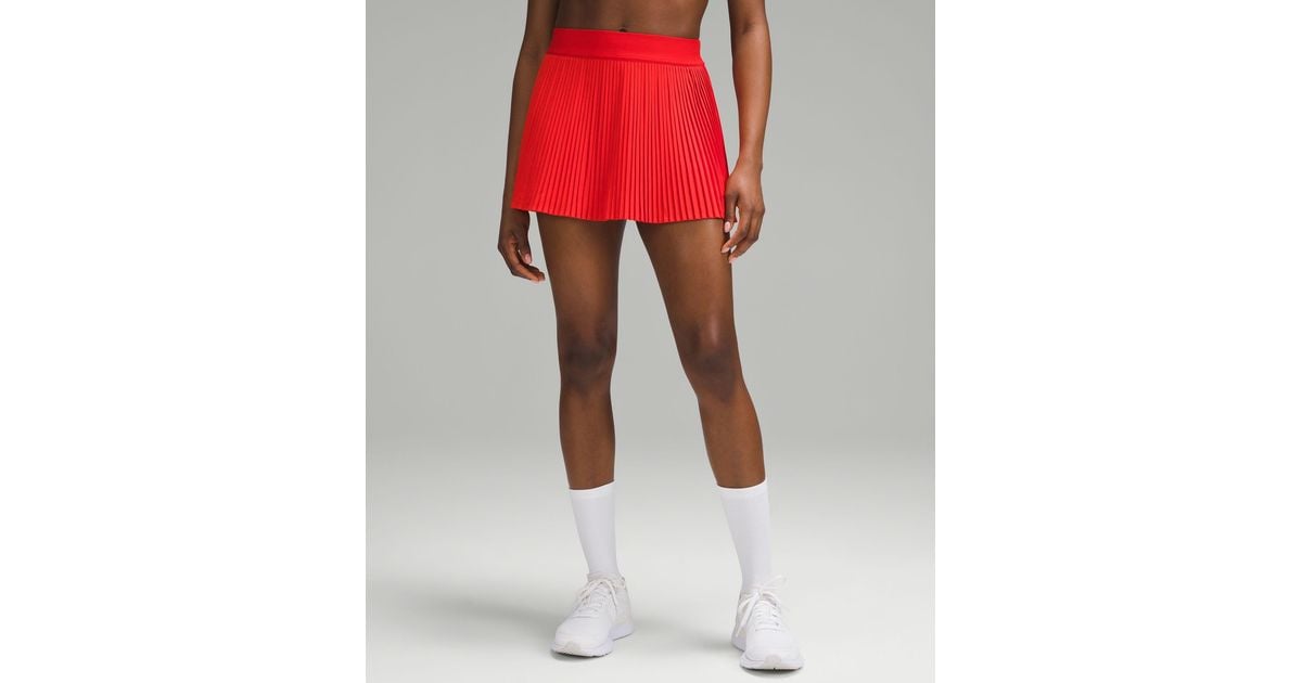 lululemon athletica Varsity Highrise Pleated Tennis Skirt in Red Lyst