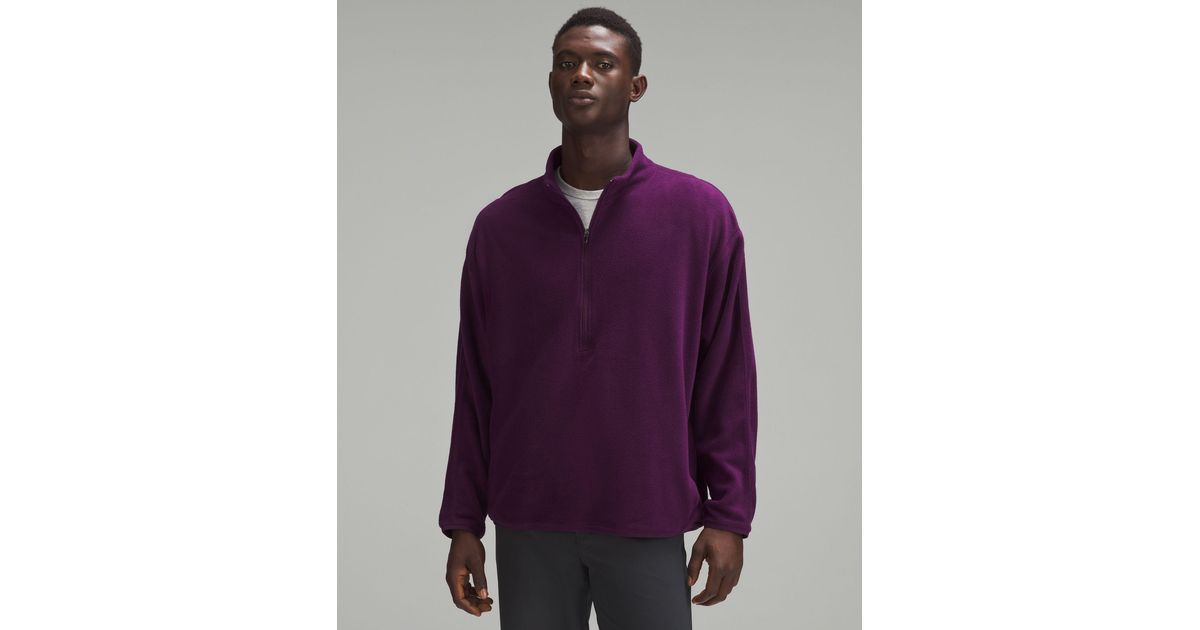 lululemon athletica Oversized-fit Fleece Half Zip in Purple