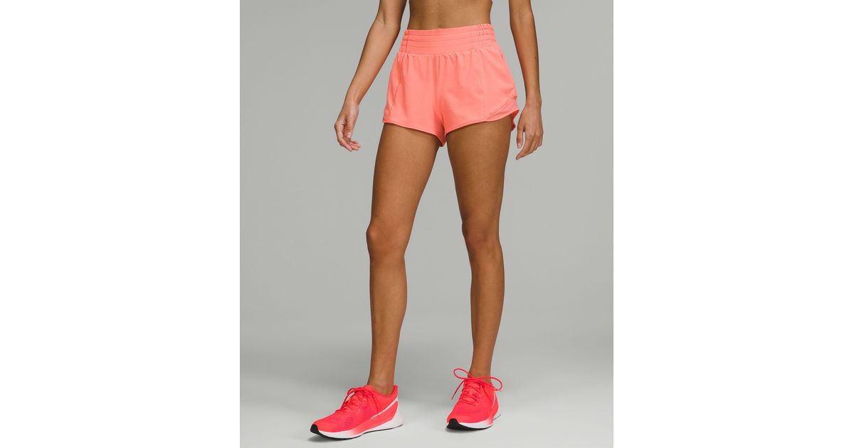 lululemon athletica Hotty Hot High-rise Lined Shorts - 2.5 - Color Neon/ pink - Size 10