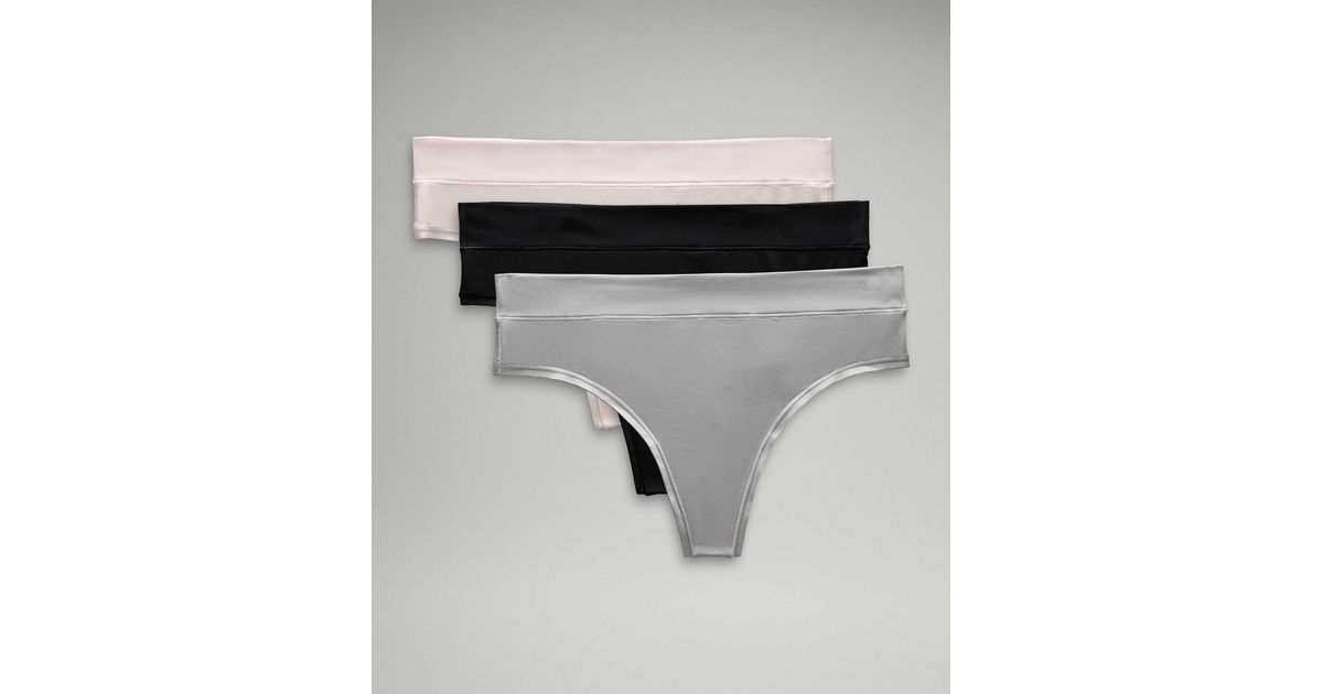 lululemon athletica Underease High-rise Thong Underwear 3 Pack in Grey