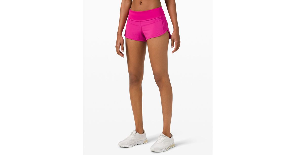 lululemon athletica Speed Up Low-rise Lined Shorts 2.5 in Pink