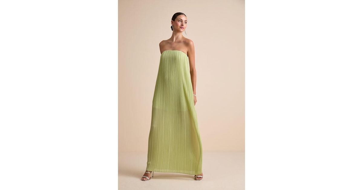Lulus Yamuna Light Pleated Strapless Maxi Dress in Green | Lyst Lulus Yamuna Light Pleated Strapless Maxi Dress in Green | Lyst