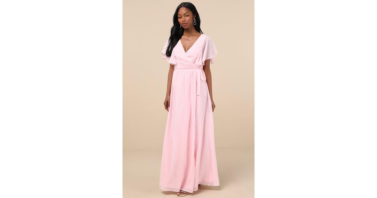 chinese dress ladies Women Brass & Roe Naples Flutter Sleeve Wrap Maxi main image 0