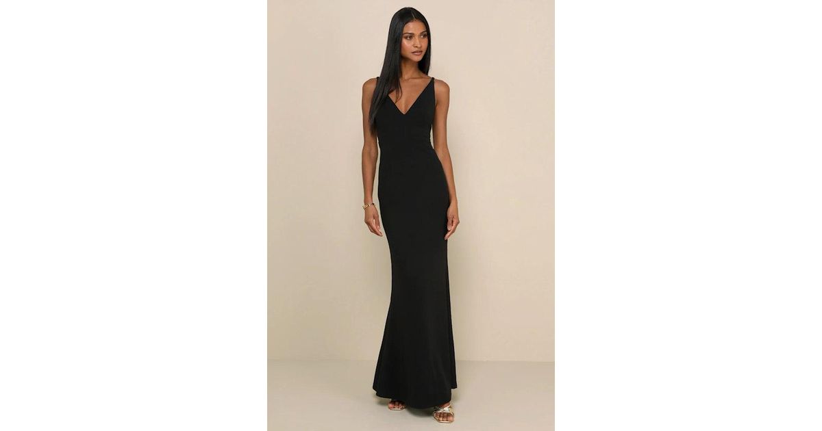 chinese dress ladies Lulus Briar Velvet Strapless Dress Women's Gummy Tape Maxi Cocktail Dress  with Ruched Bodice and Side Slit Black at Amazon Women's Clothing store