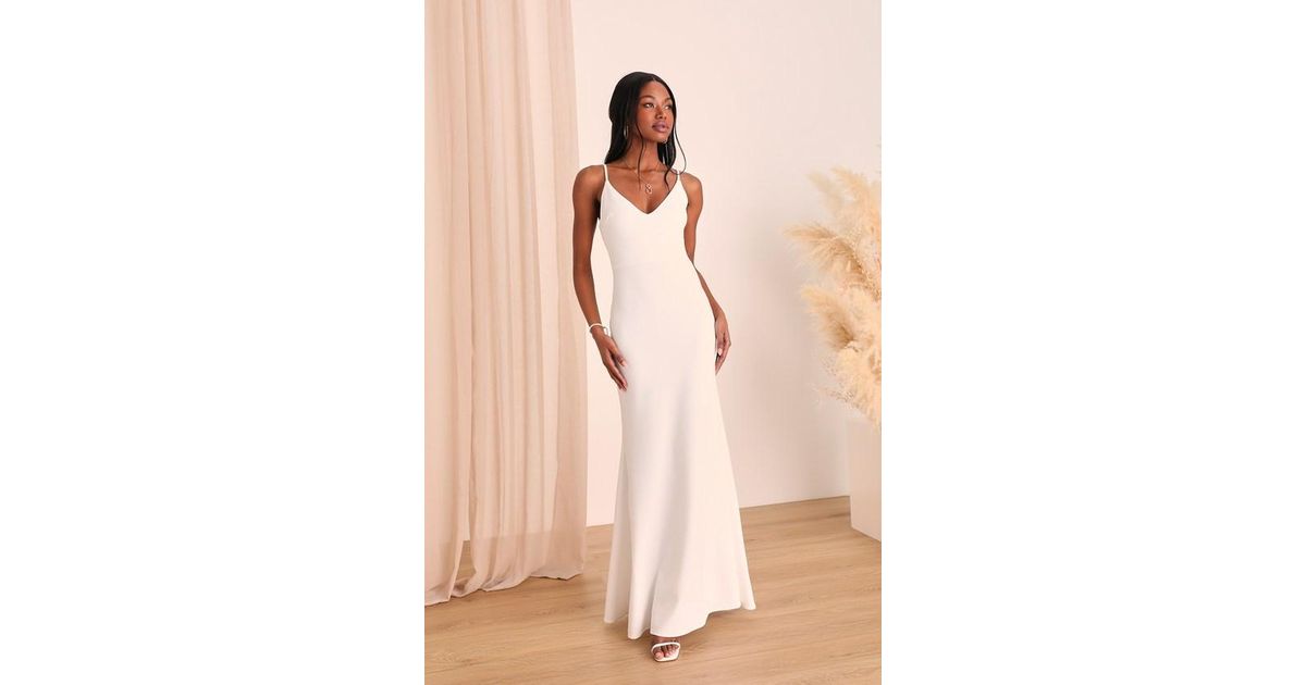 Lulus infinite glory white maxi dress best sale