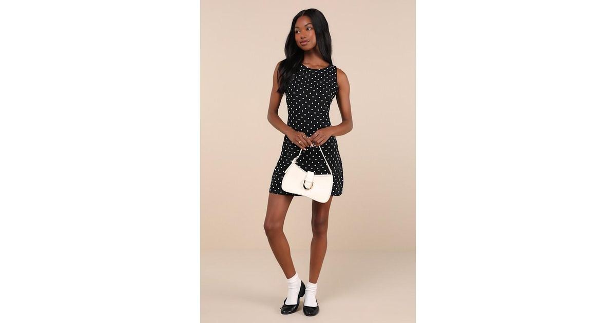 blue dress for baby girl Ayana Backless Mini Dress in Polka Black main image 1