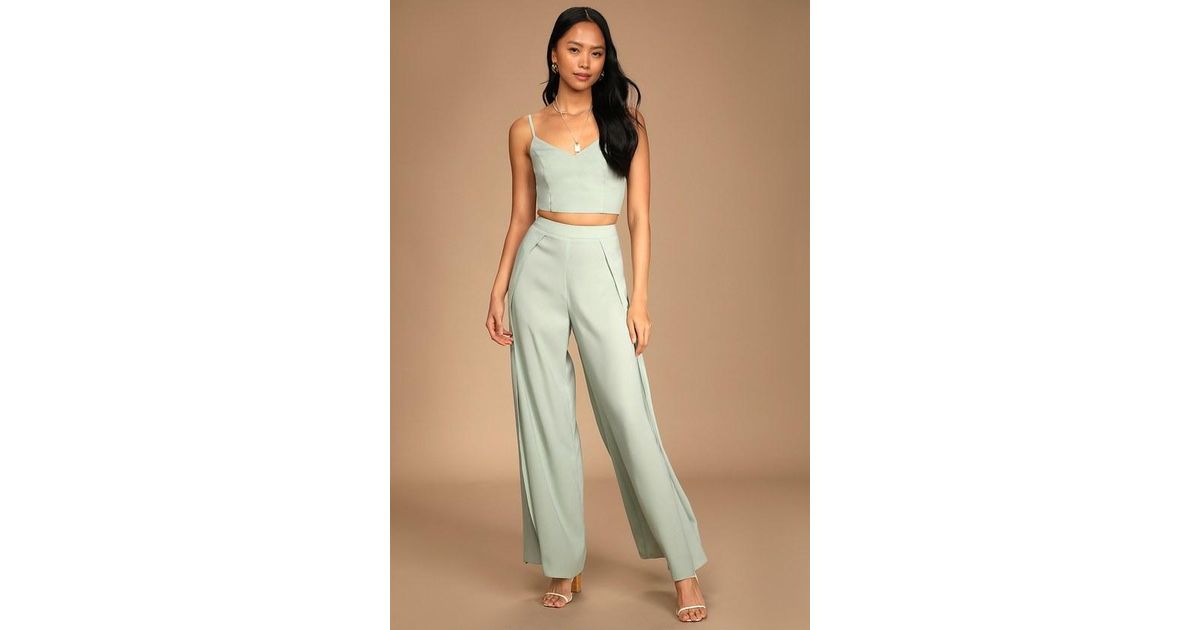 Lulu’s Out Tonight online Green Two-Piece Jumpsuit