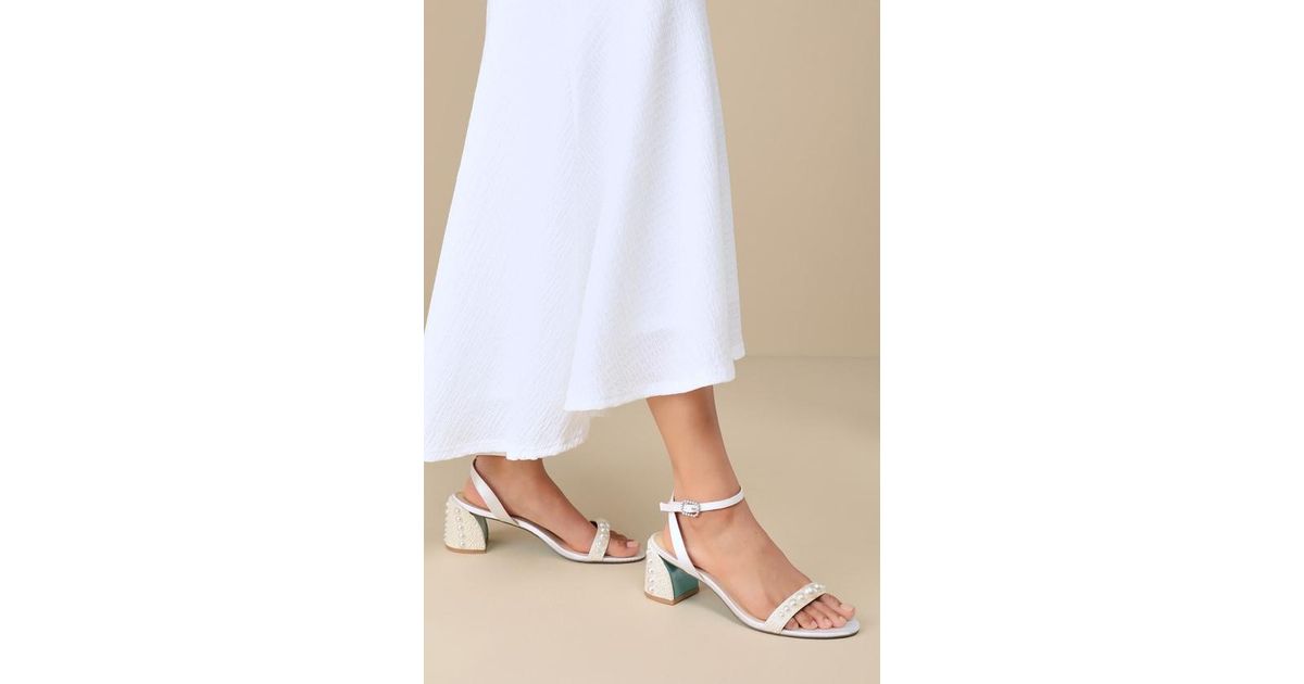 Sandales à Talons Nancy Gonzalez - Bride Cheville - Blanc Crocodile - Taille 40.5 US - Neuf Avec Emballage