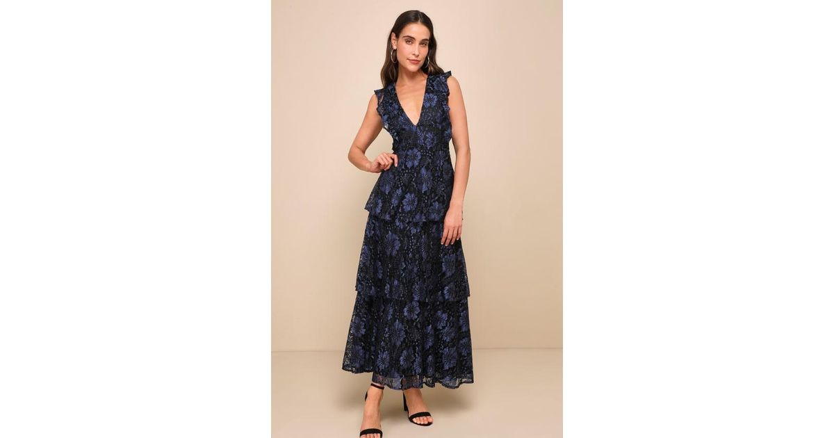 chinese dress ladies Marisol Maxi Dress Navy / M main image 0