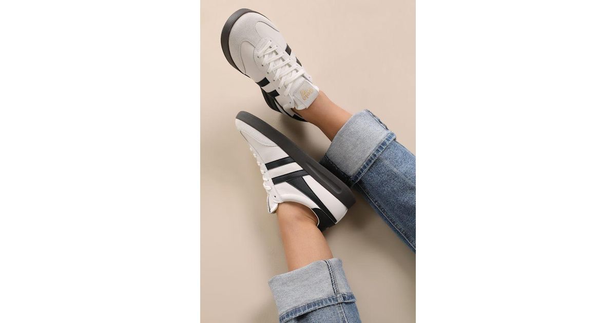 Classics Women's Cyclone Leather Trainers Black/White/Dark Gum