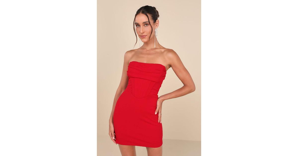 princess polly baby blue dress Bershka Shift dress - red - (Pre-owned) main image 1
