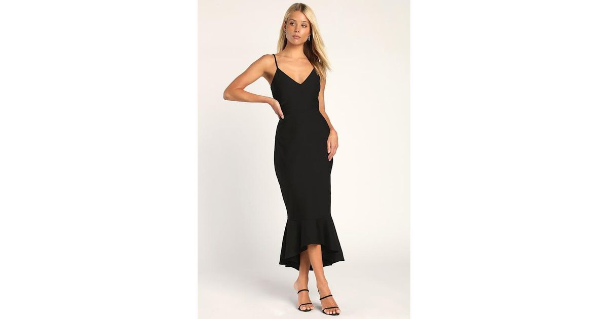 bodycon trumpet dress Velvet Beaded Drape Front Side Slit Trumpet Dress  Camille La Vie