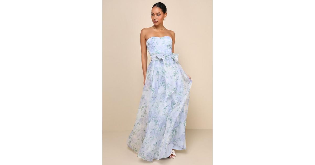 open lace back dress Saylor Pleated Satin Ruffle Maxi Dress