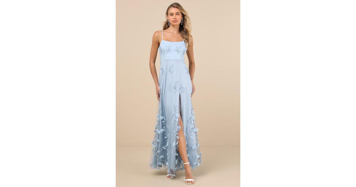 chinese dress ladies Sapphire Maxi Dress – Navy Blue with Off-White Flares main image 1