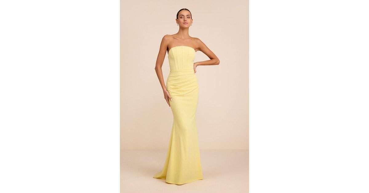 white christmas dresses Gretta Strapless Maxi Dress