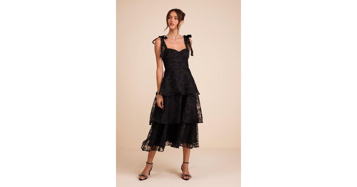 glamorous sweetie black burnout tie strap bustier midi dress Lulus Tie-Strap in Natural Lulus glamorous