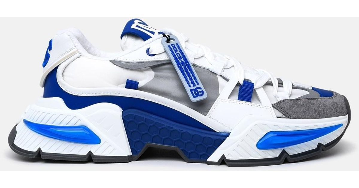 Dolce & Gabbana Leather Mix Airmaster Sneakers in White for Men Lyst