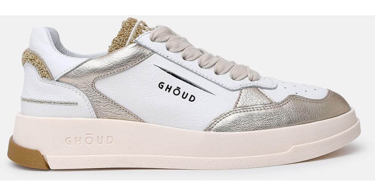 GHŌUD And Gold Leather Low Tweener Sneakers in White | Lyst