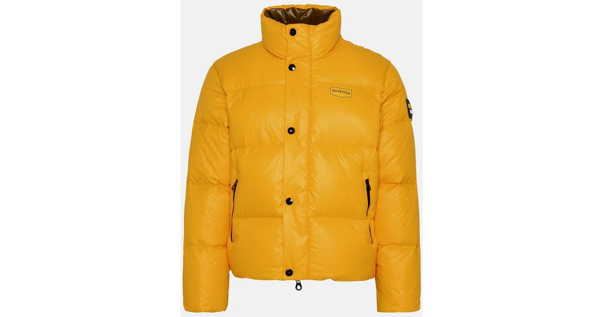 Duvetica Nylon Dima Down Jacket in Yellow for Men | Lyst