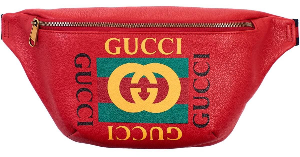 leather gucci fanny pack