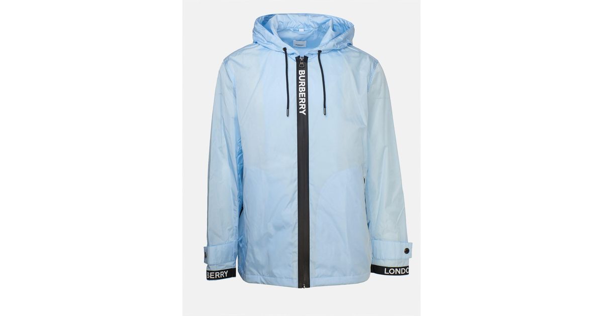 Burberry Light Blue Stretton Jacket for Men | Lyst